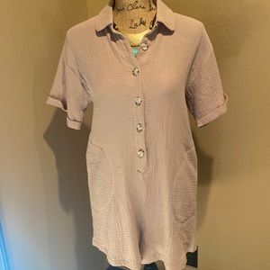 Lush brand romper tan nwt size small